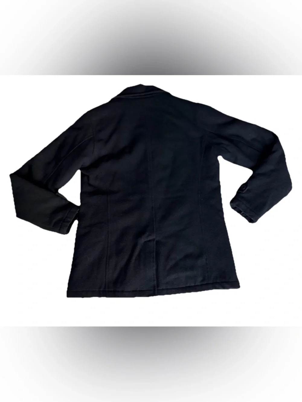 Quiksilver Men's Black Double-Breasted Wool Peacoat - Picture 2 of 5